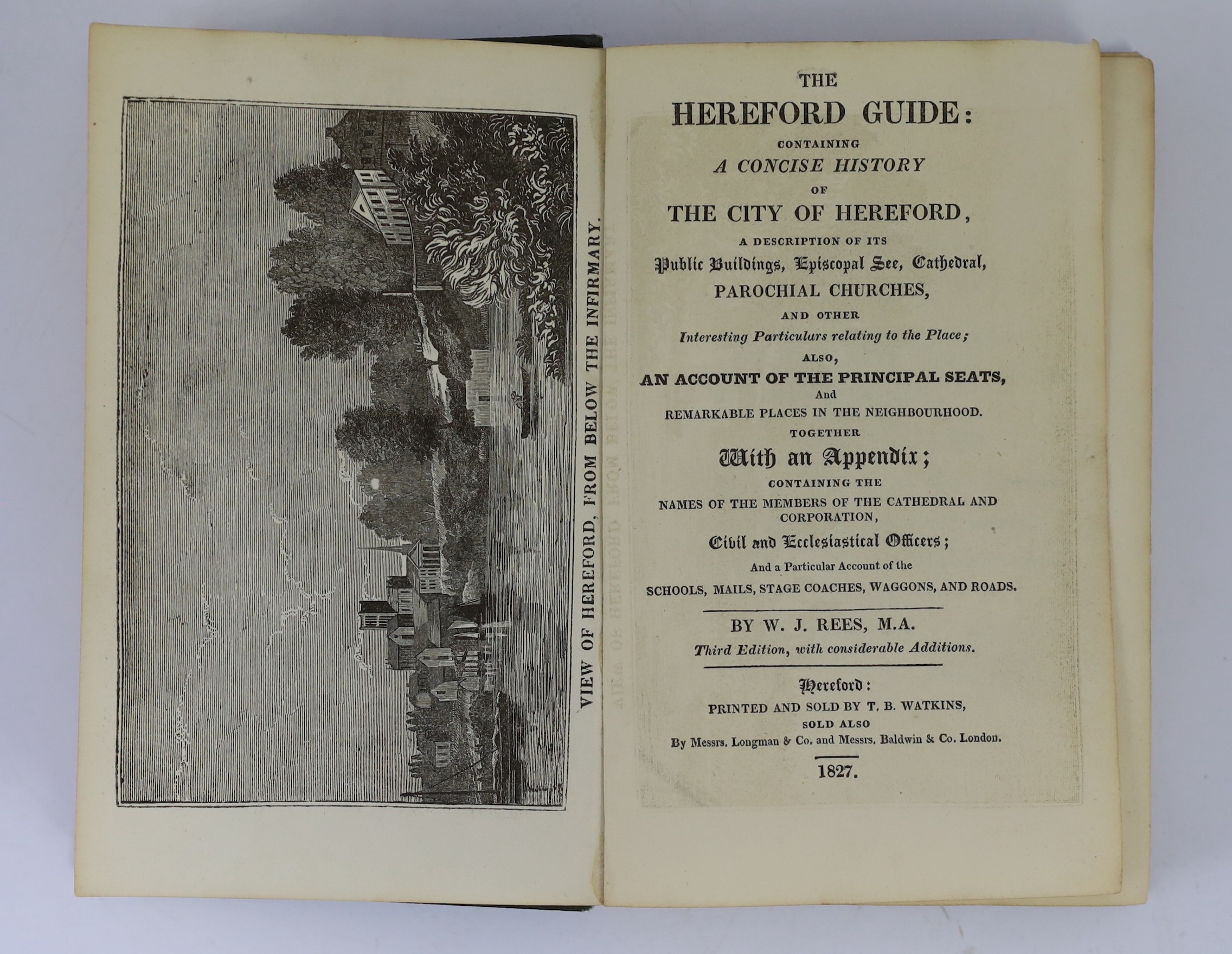 HEREFORDS: The Hereford Guide ... also, an Account of the Principal Seats and Remarkable Places in the Neighbourhood ... rebound cloth-backed paper boards with printed label, uncut